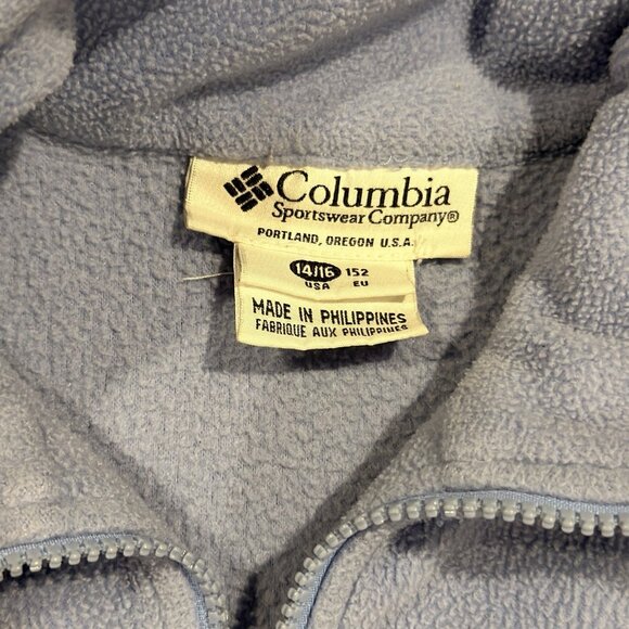 Columbia Sportswear Full-Zip Fleece Jacket Size Kids Youth 14/16 - Picture 6 of 6